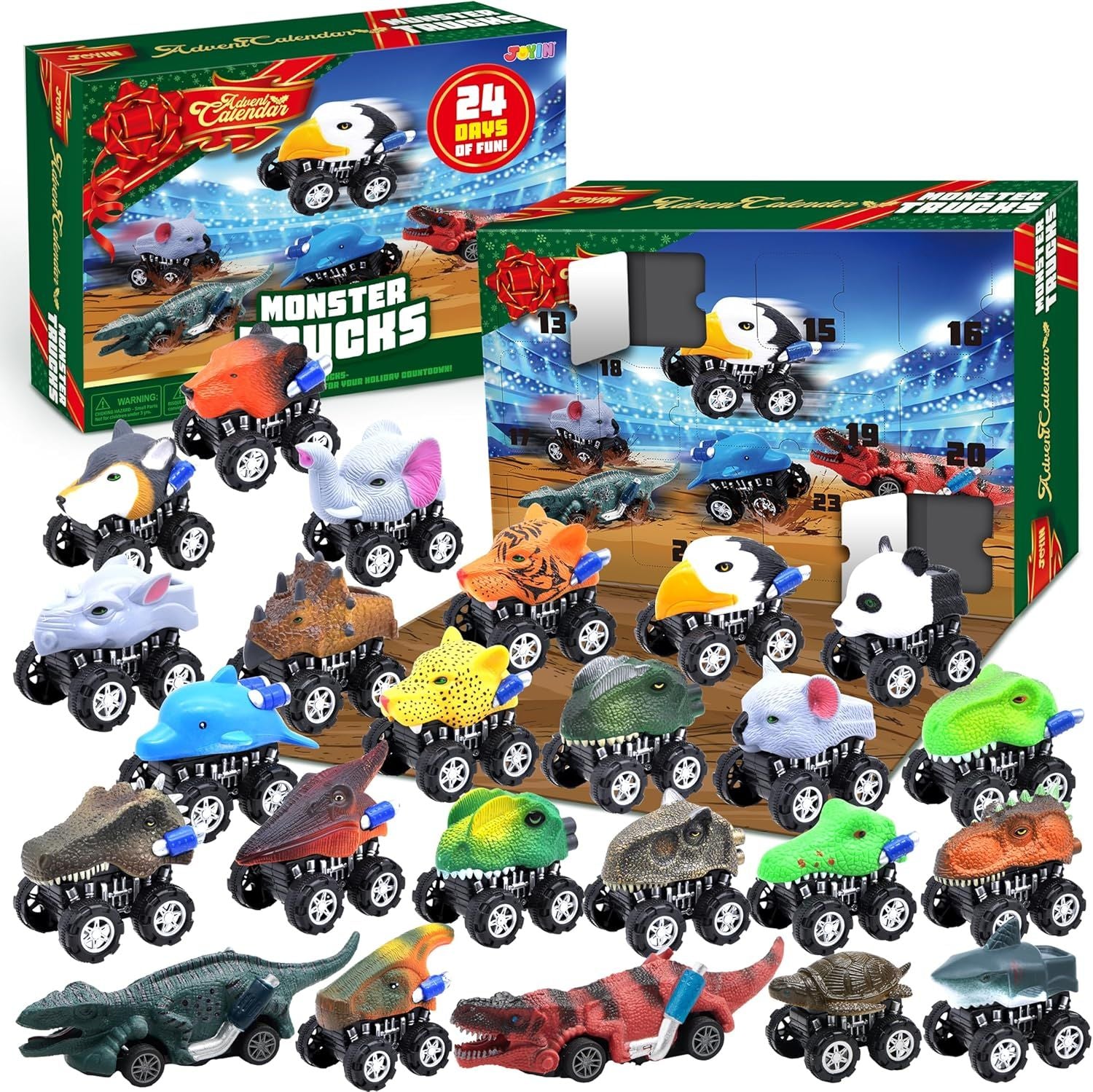 Joyin Advent Calendar With Monster Truck Toys Set