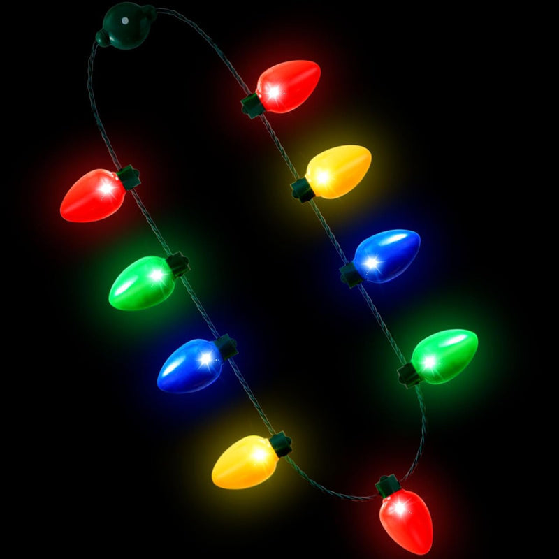 9 Bulbs Necklaces Holiday Necklace Accessories for Christmas Party,1 Pack
