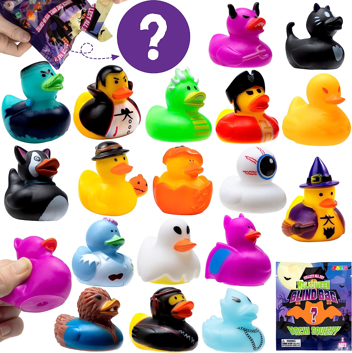 JOYIN | Blind Bag Halloween Rubber Duck 18 Pcs
