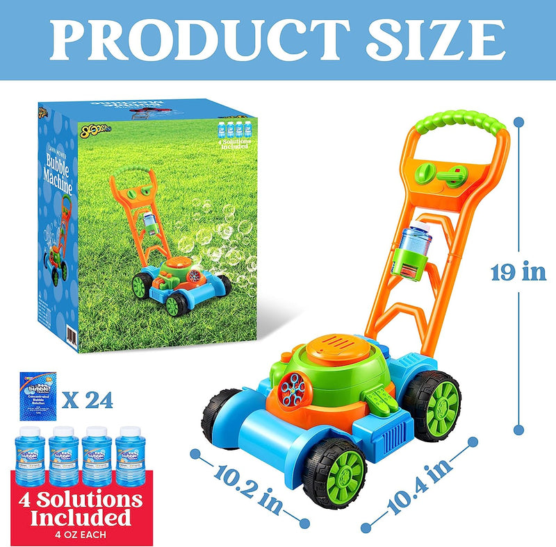 Sloosh Bubble Lawn Mower Toddler Toys, Blue