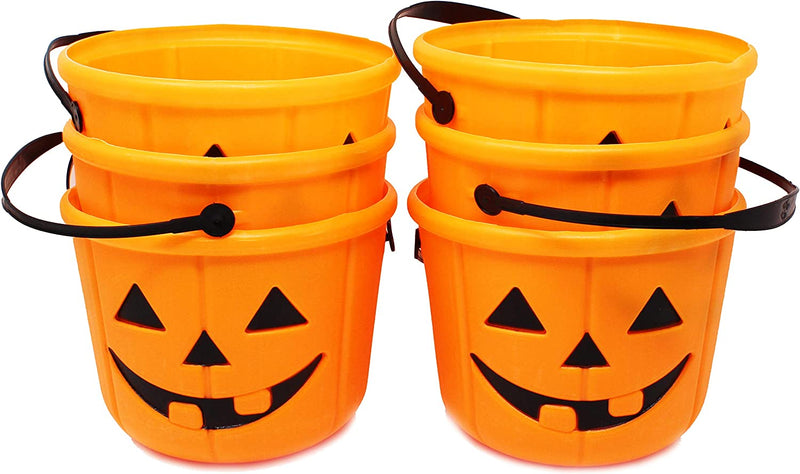 6-pack Trick Or Treat Pumpkin Buckets