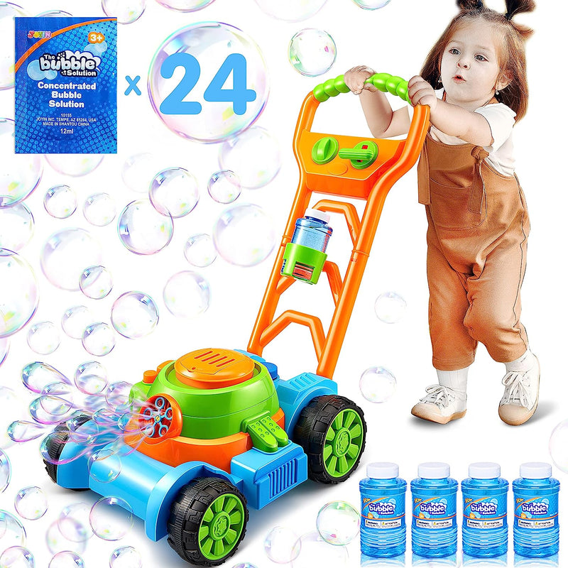 Sloosh Bubble Lawn Mower Toddler Toys, Blue