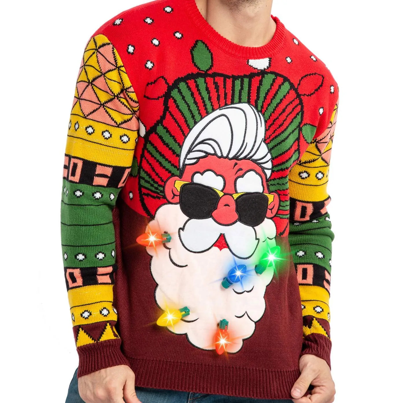 Santa claus ugly christmas sweater deals