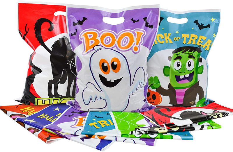 6 Characters  Halloween Plastic Goodie Bags, 72 Pcs