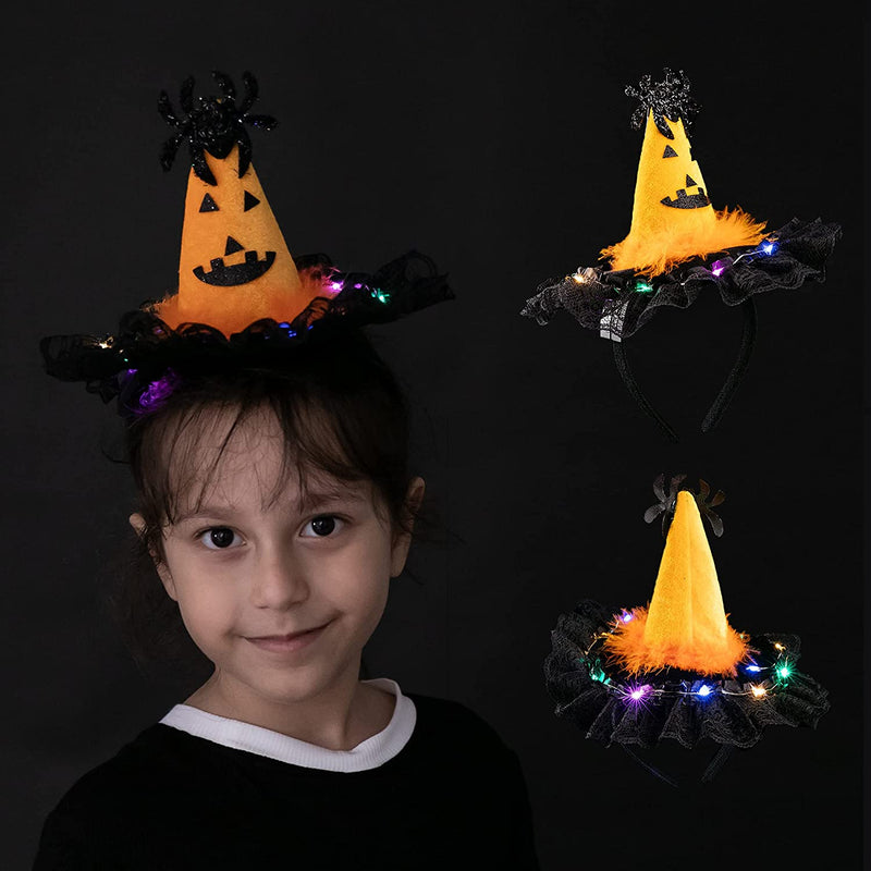 Halloween LED Headbands Sequin Hat,2 Pcs