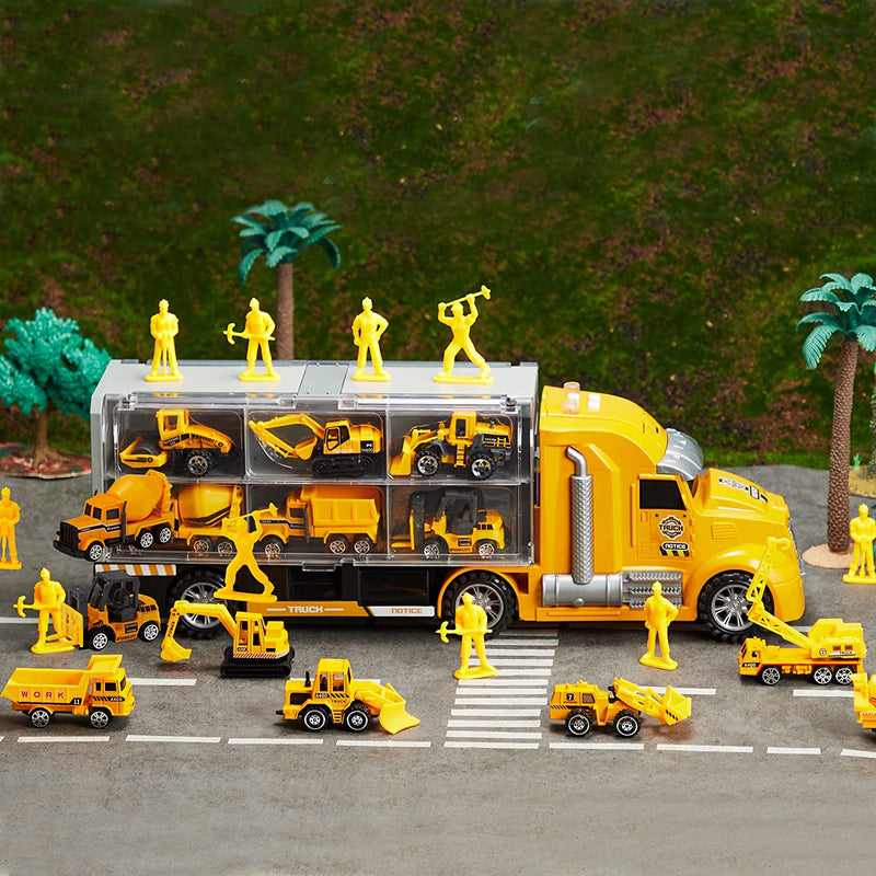 13 in 1 Die-cast Construction Truck Toy Set