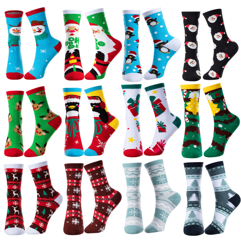 Holiday Warm Socks, 12 Pairs
