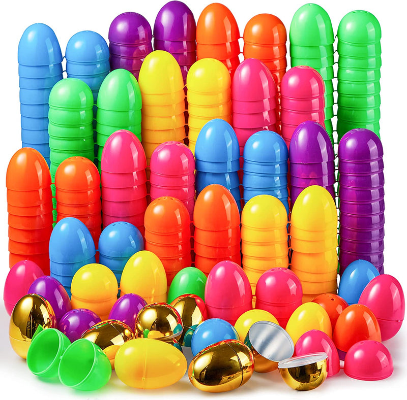 200Pcs Colorful and Golden Easter Egg Shells 2.3in