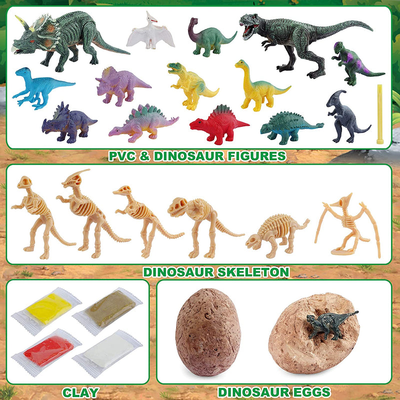 Advent Calendar with Dinosaur Dig and Clay Kit