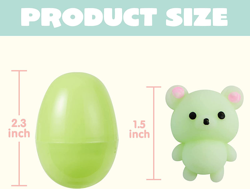 24Pcs Prefilled Easter Eggs With Mochi Squishy Toys