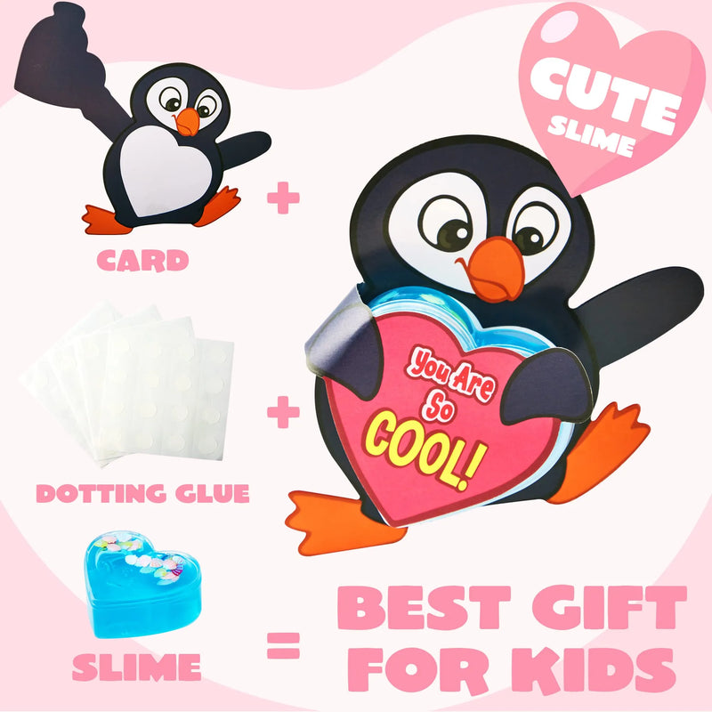 28Pcs Hearts Toys with Valentines Day Cards for Kids-Classroom Exchange Gifts