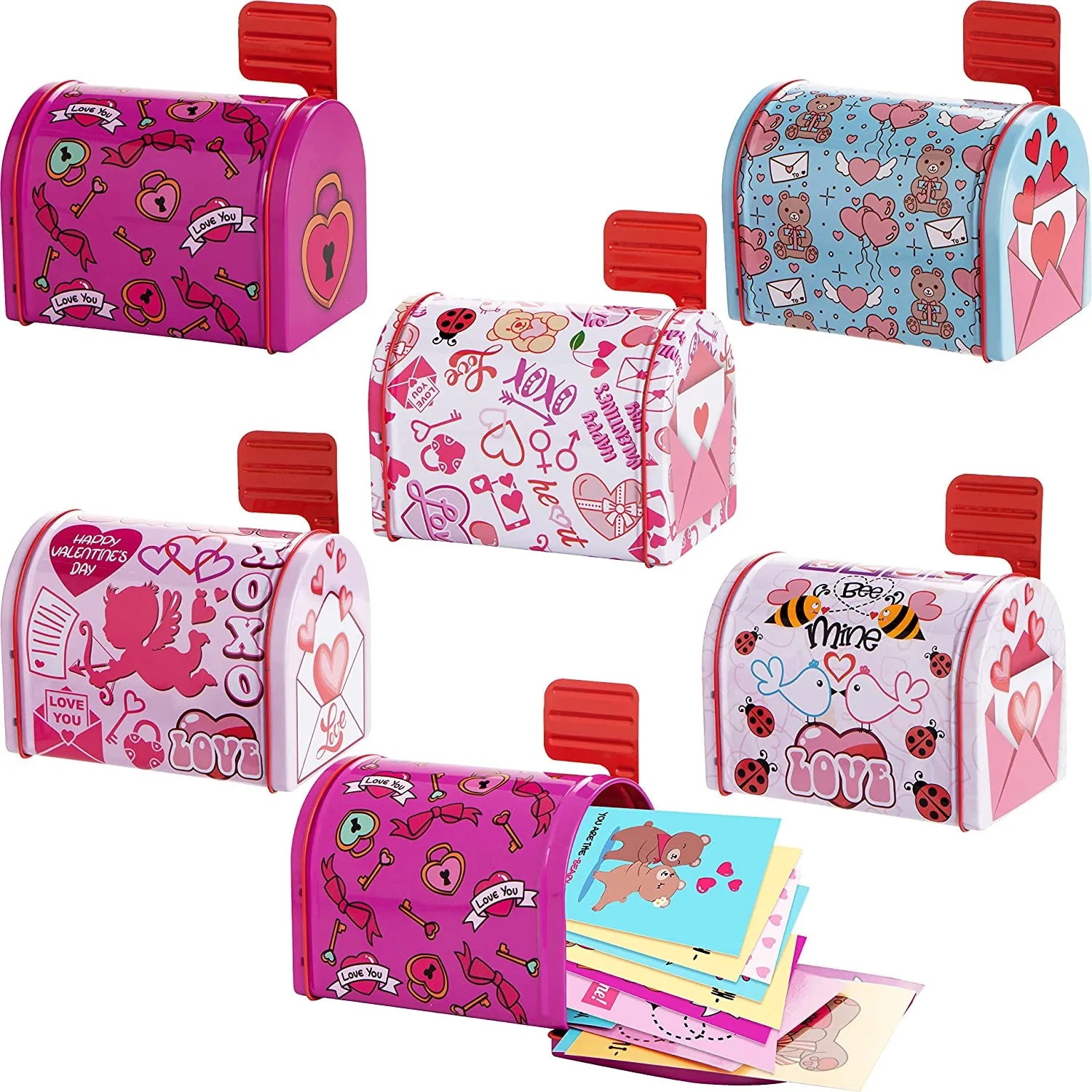 Gloween Valentines Day Cards for Kids and Mailbox for Classroom