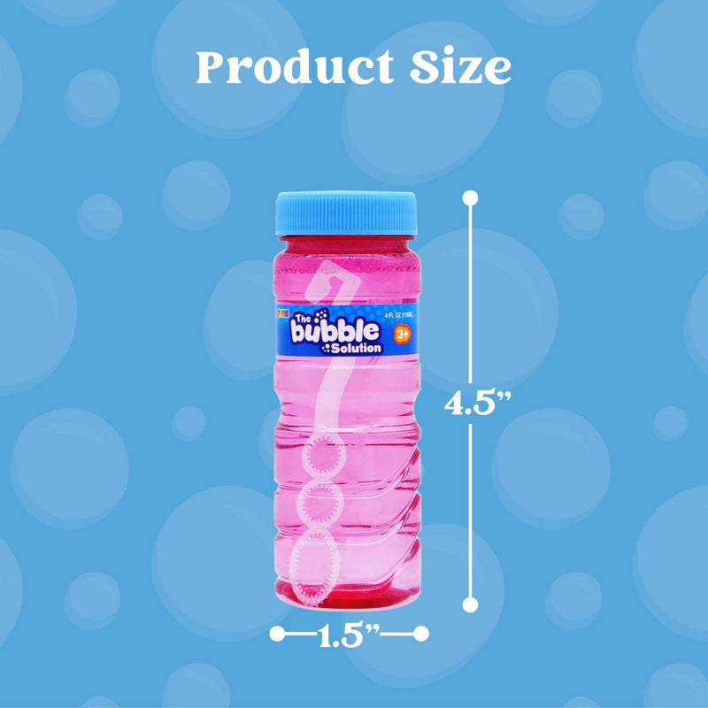 4 oz Bubble Bottles with wand, 24 Pcs