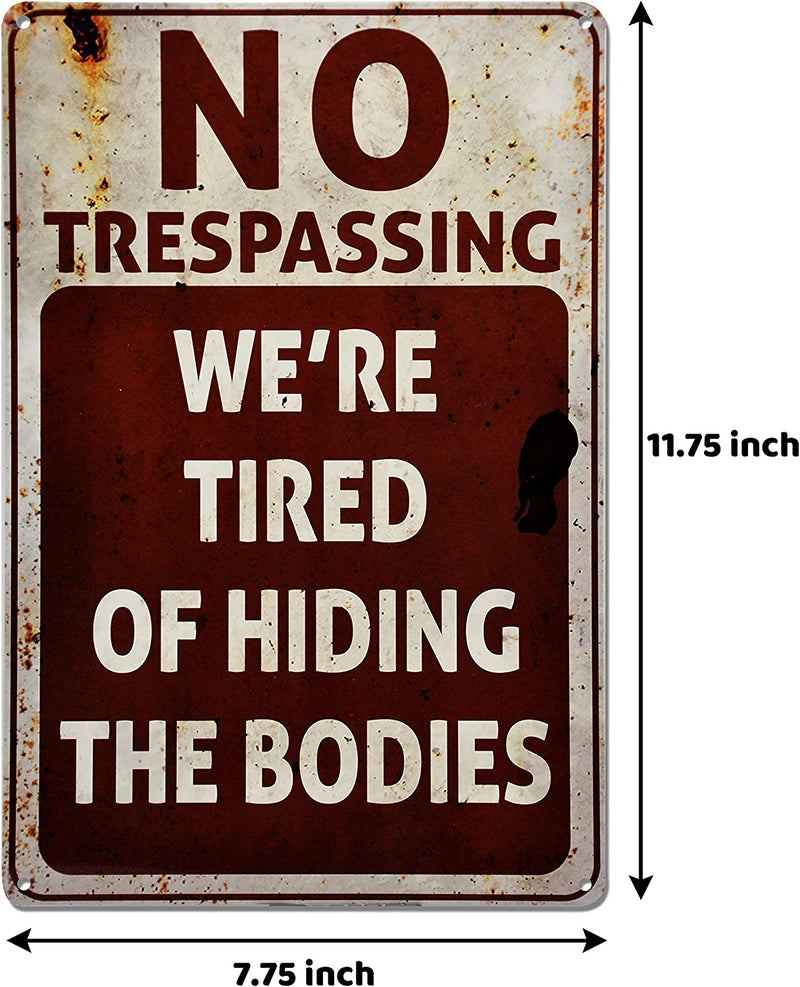 No Trespassing Halloween Signs