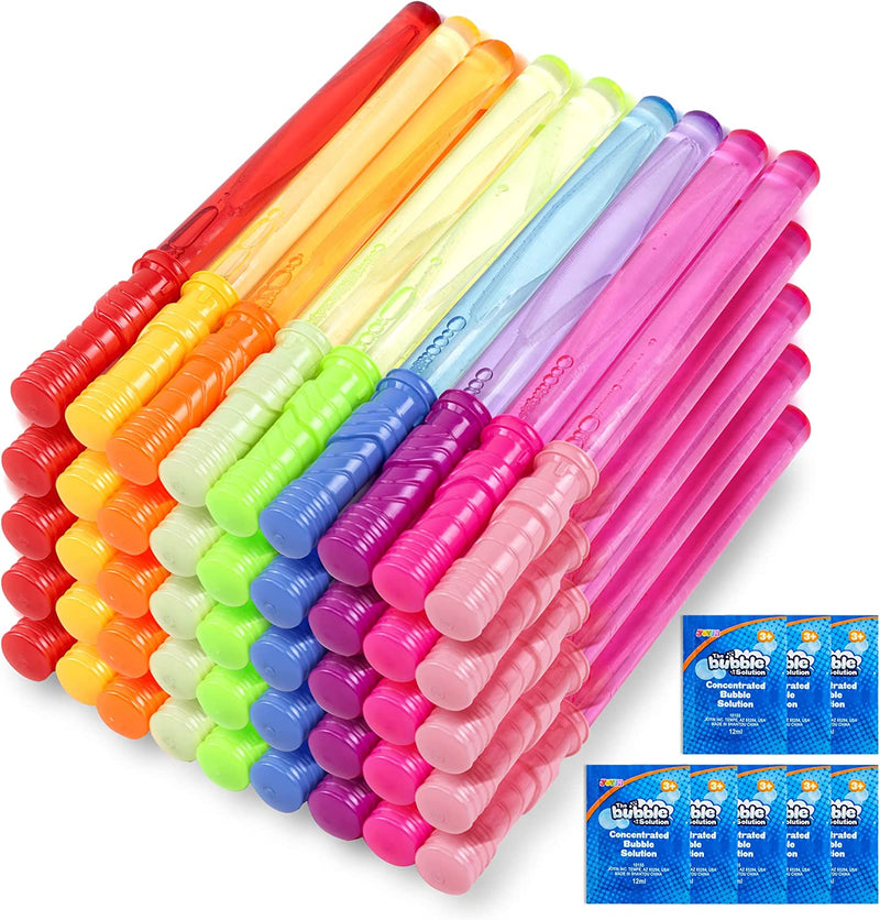 45Pcs Big Bubble Wand Set with Concentrated Bubble Solution Refills