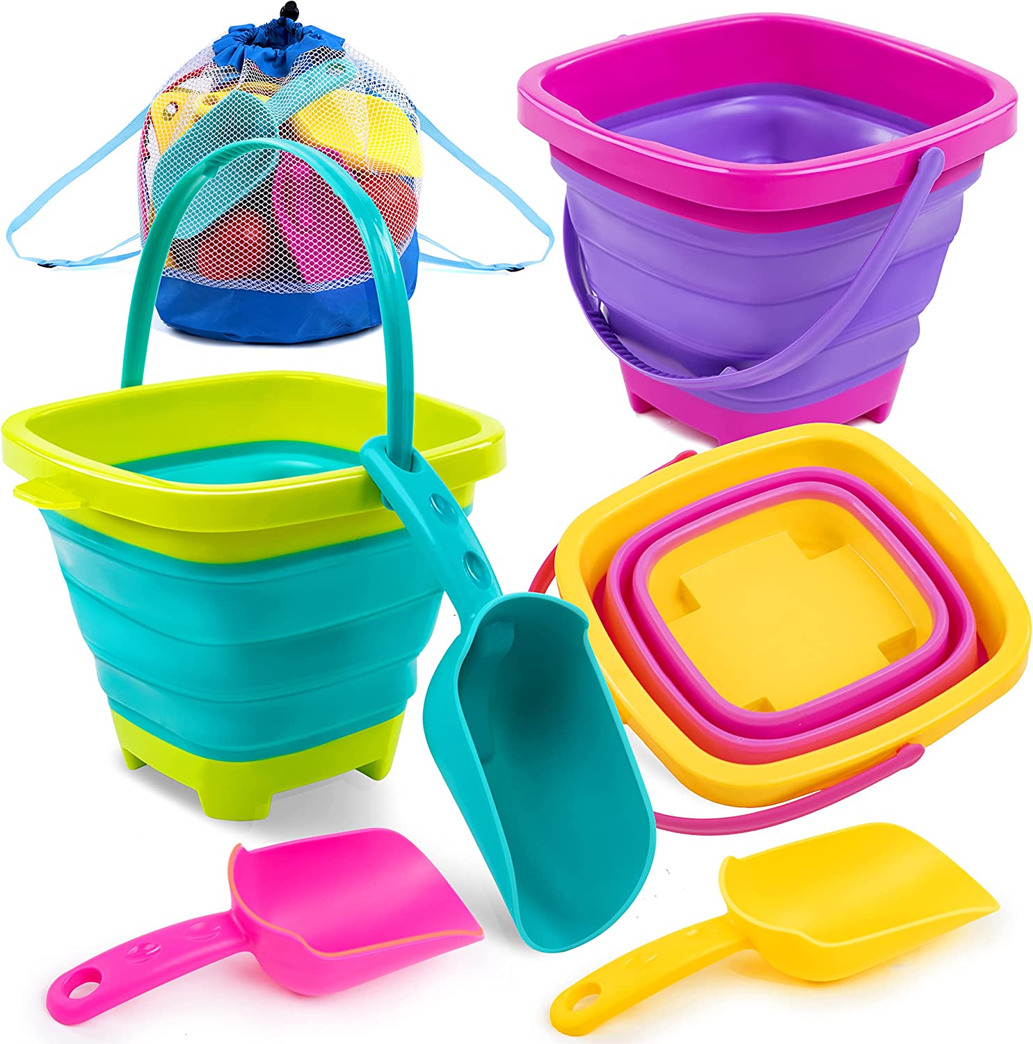 Folding bucket store