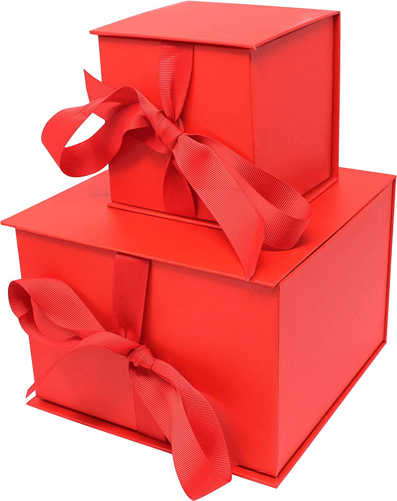Gift Box with Fill Solid Red Color
