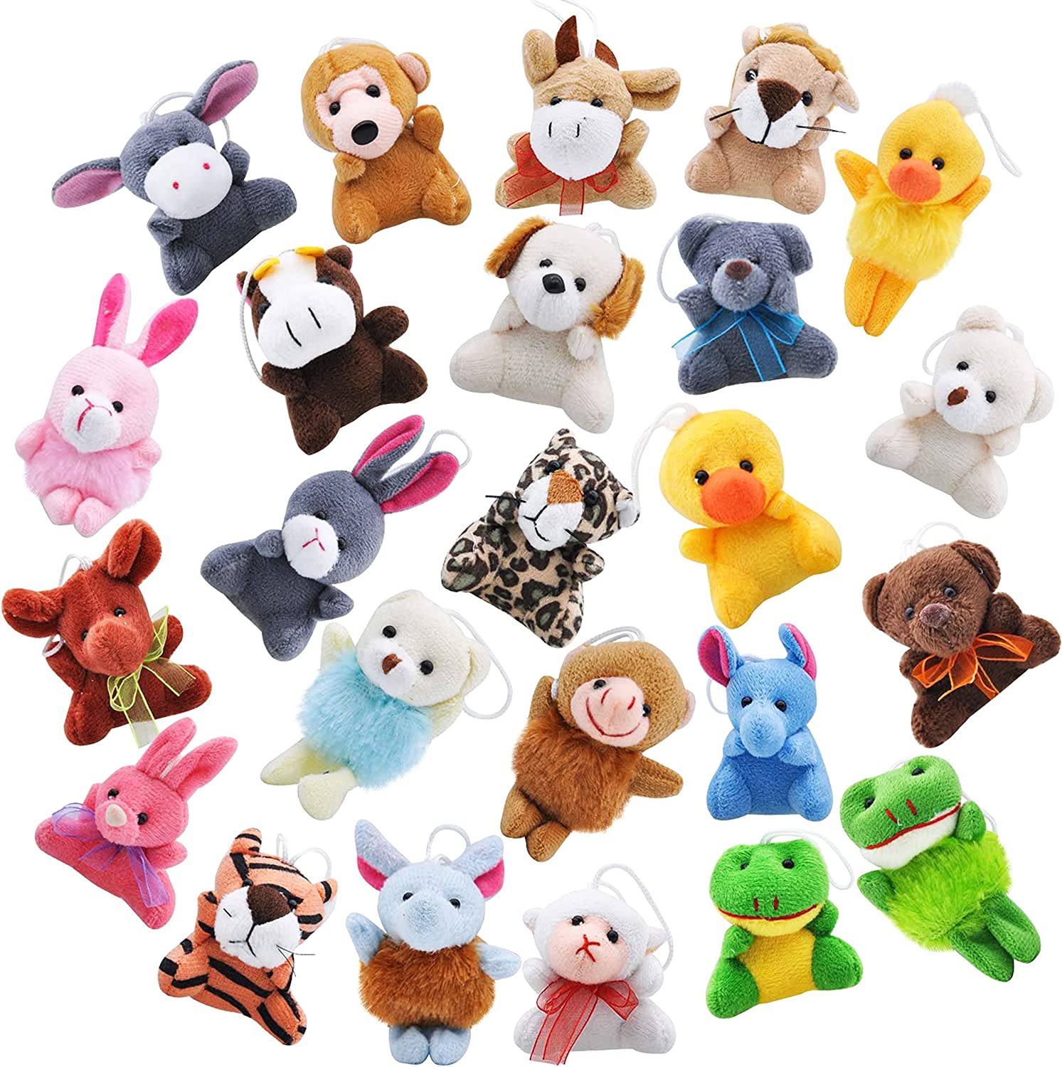 JOYIN  3 Animal Plush Toys, 24 Pack