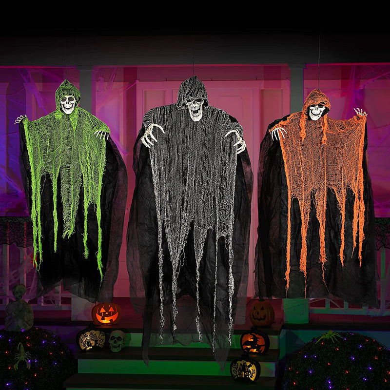 3Pcs Halloween Grim Reapers One 47â€?and Two 35â€?"<ul>