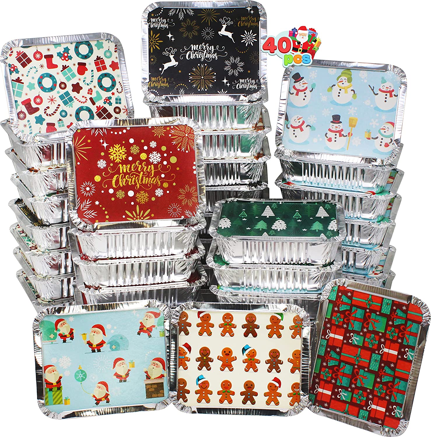 JOYIN 36 Pcs Christmas Cookie Tins With Lids For Gift Giving