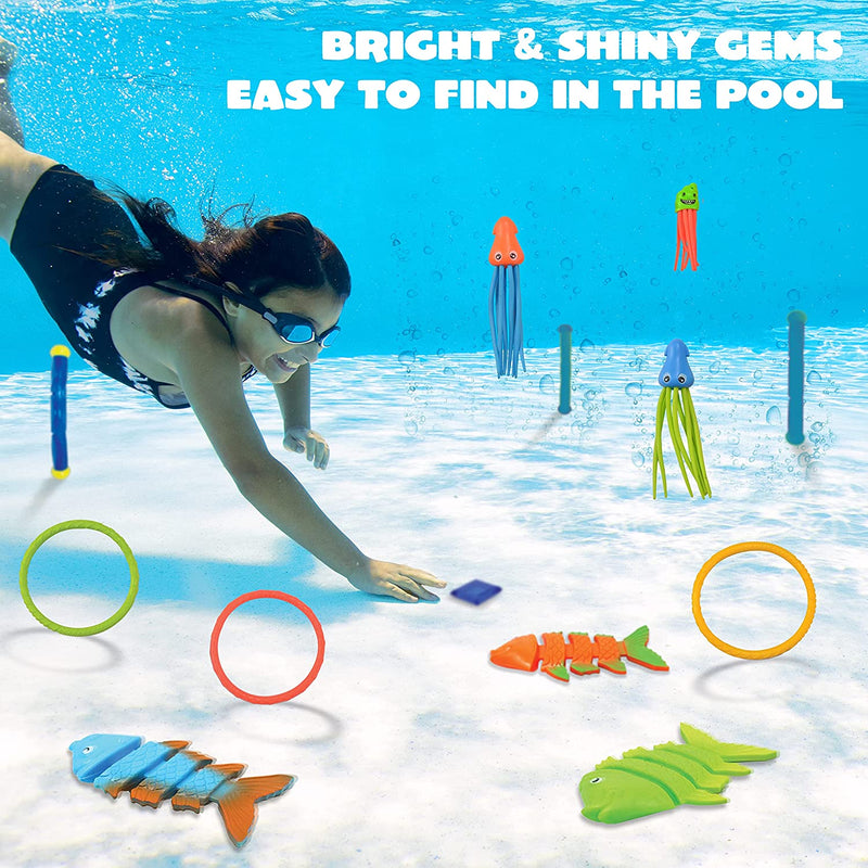 Sloosh- 30 Pcs Diving Pool Toys Jumbo Set