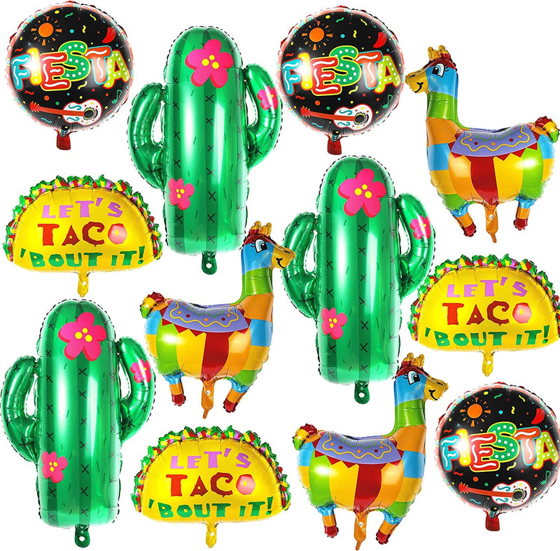 Fiesta Theme Party Balloons, 12 Pcs
