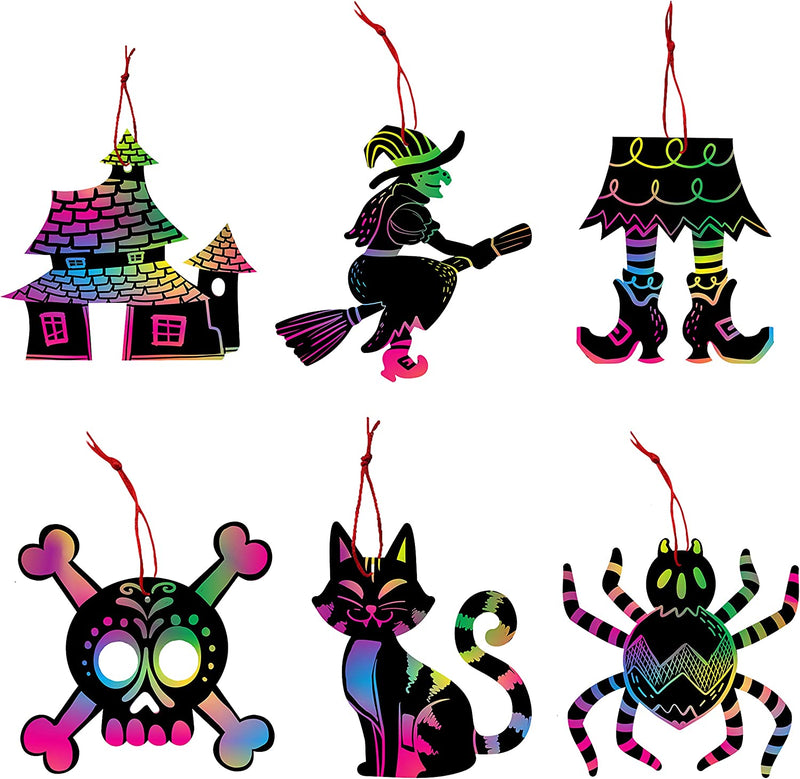 Scratch Ornaments In 18 Designs, 72 Pcs