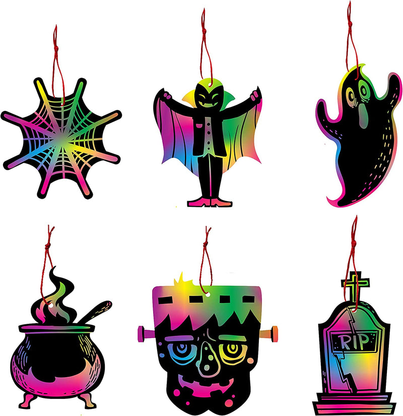 Scratch Ornaments In 18 Designs, 72 Pcs