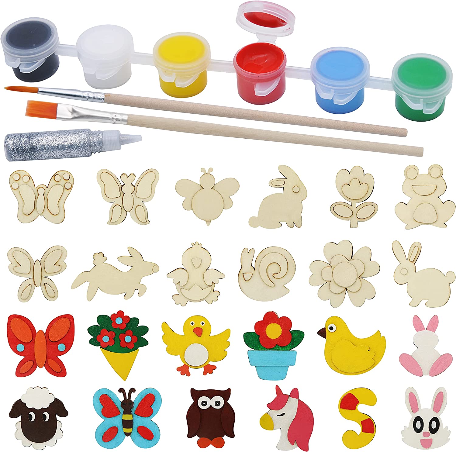 JOYIN 12 Rock Painting Kit, 43 Pcs Arts and Crafts for Kids Ages 6