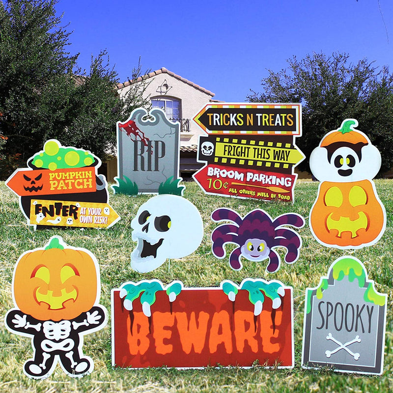 Friendly Halloween Corrugate Yard Stake Signs