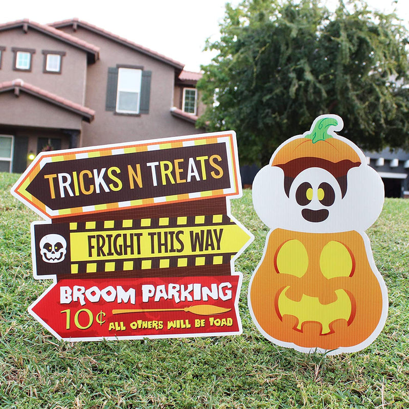 Friendly Halloween Corrugate Yard Stake Signs