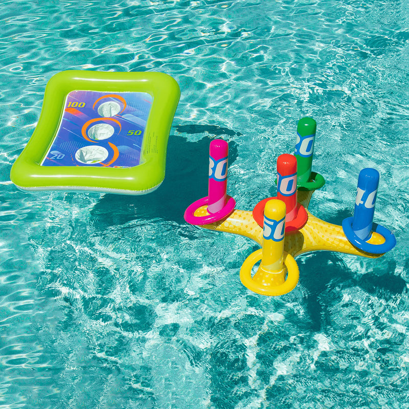 SLOOSH - Inflatable Pool Toss Game Combo Set, 2 Sets