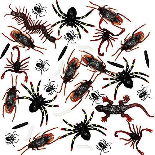 Realistic Plastic Bugs For Halloween Parties And Decorations 144 piec