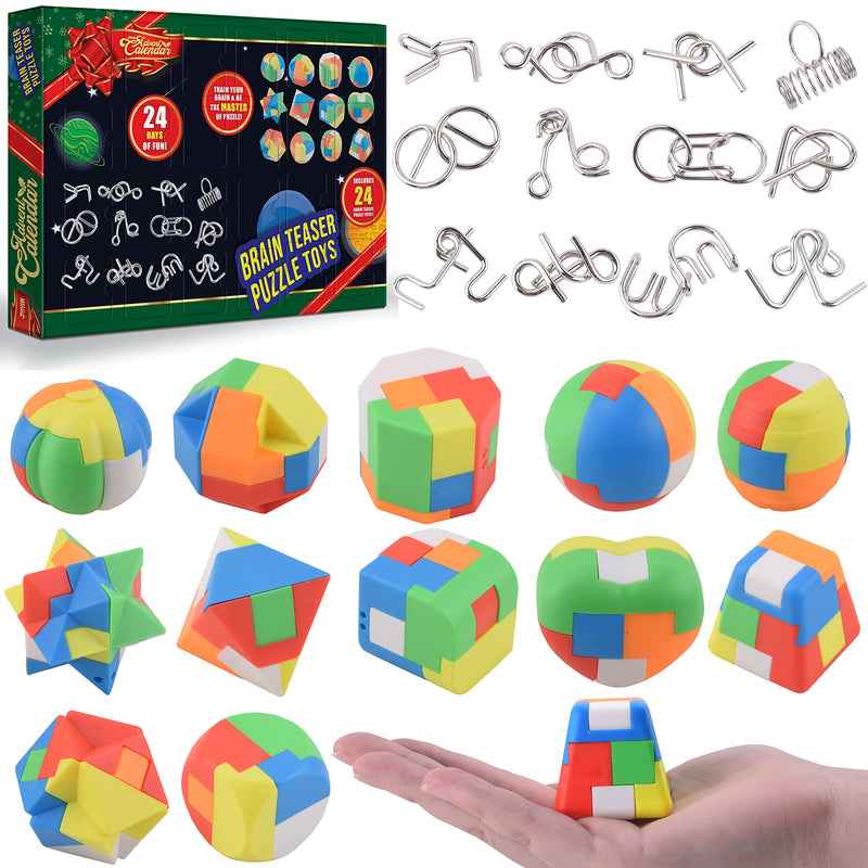 Brain Teaser Puzzle Toys Christmas Advent Calendar for Kids
