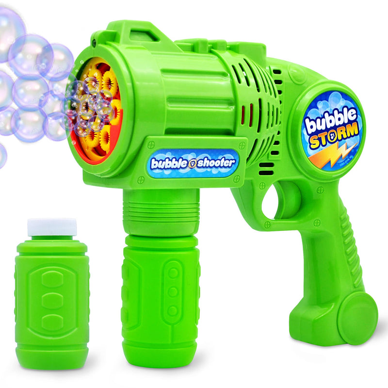 8.5in Bubble Gun Green with Bubble Solutions