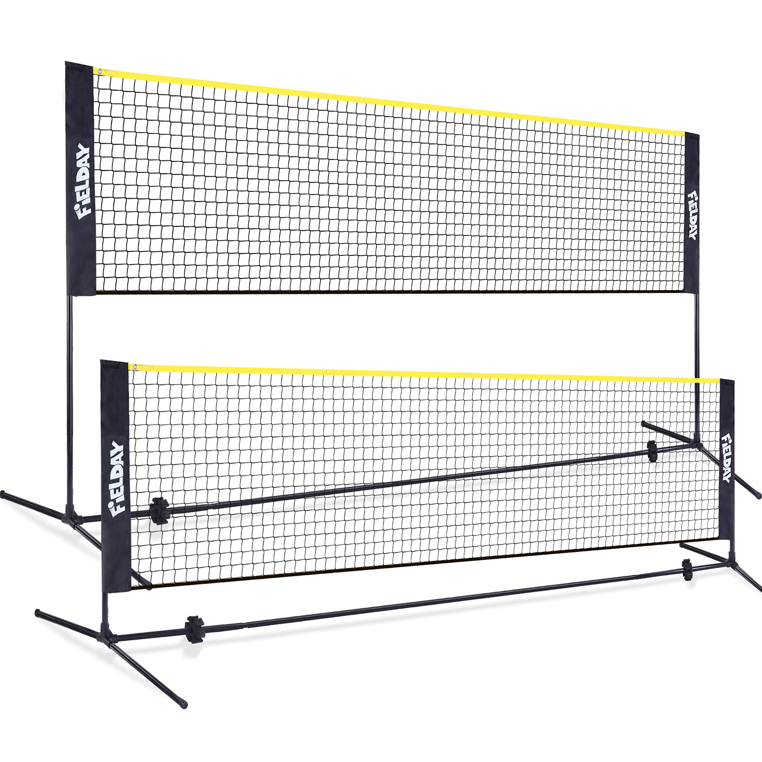 Fielday 17 ft. Sports Easy Setup Badminton Set, Height Adjustable Portable  Net for Junior Tennis, Kids Volleyball and Soccer 80031 - The Home Depot