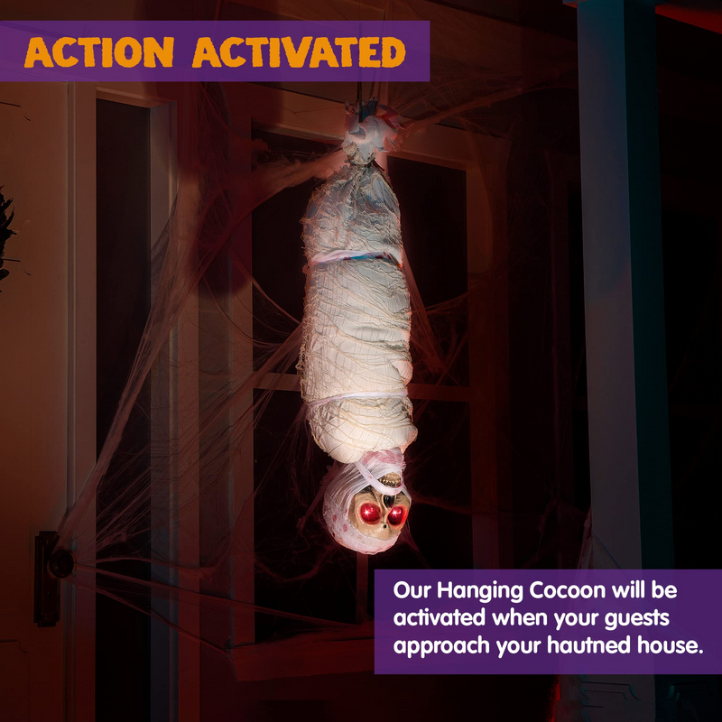 35in Light Up Hanging Cocoon Corpse