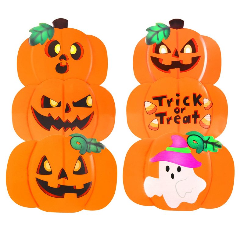 2 Set Metal Halloween Pumpkin & Ghost Yard Signs