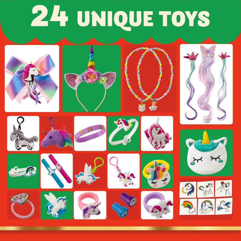 Christmas Advent Calendar with 47 Unicorn Accessories