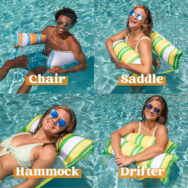 SLOOSH - Premium Hammock Pool Float with Storage Bag, 3 Pack