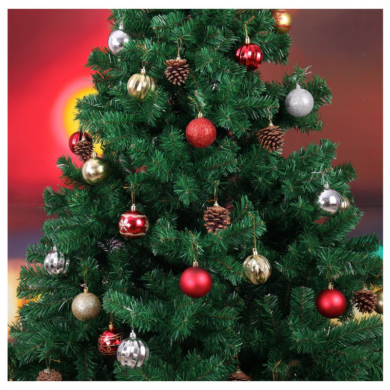 Red, Gold, & Silver 2.5in Ball Ornaments, 36-pack