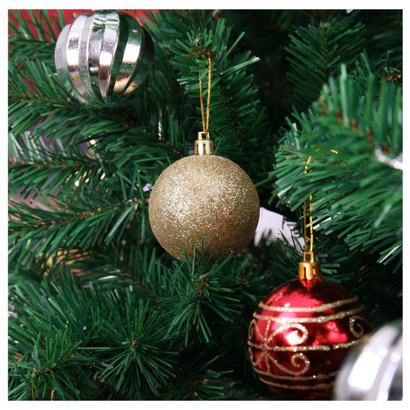 Red, Gold, & Silver 2.5in Ball Ornaments, 36-pack