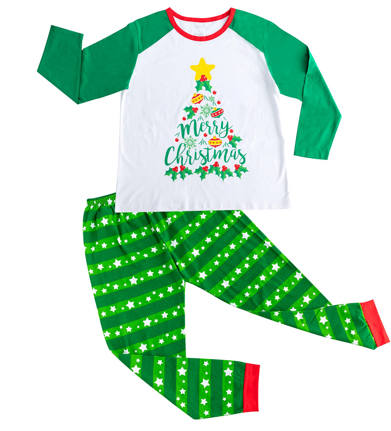 Women Green Christmas Tree Pajamas