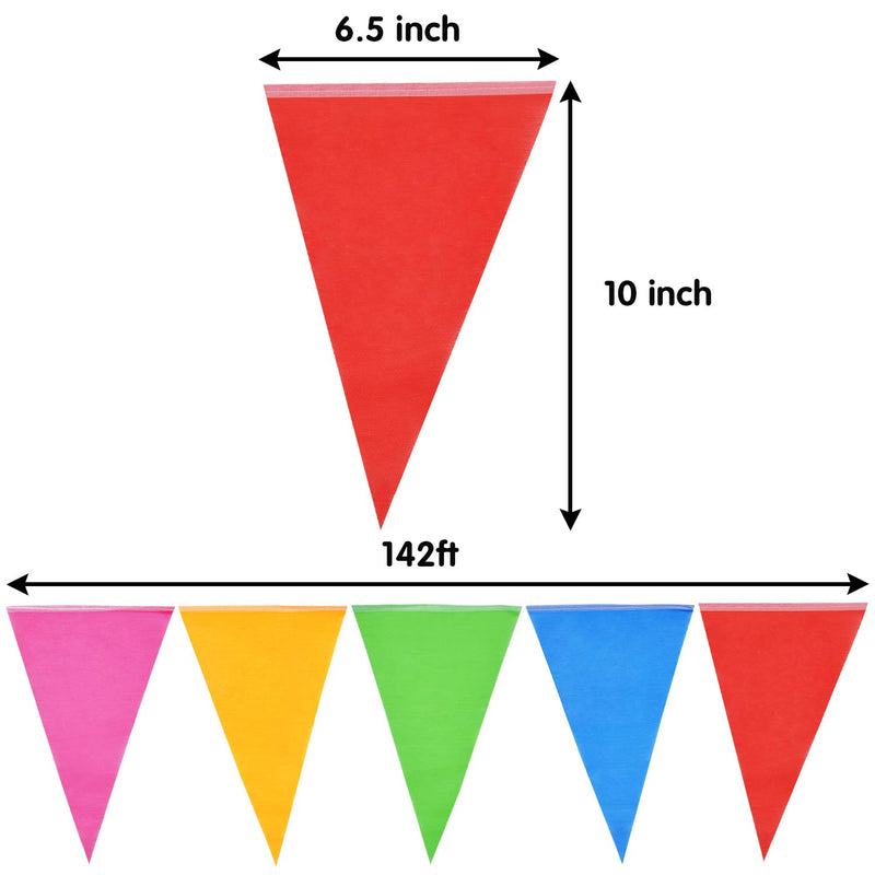 375 ft Fiesta Pennant flags in 5 Colors, 300 Pcs