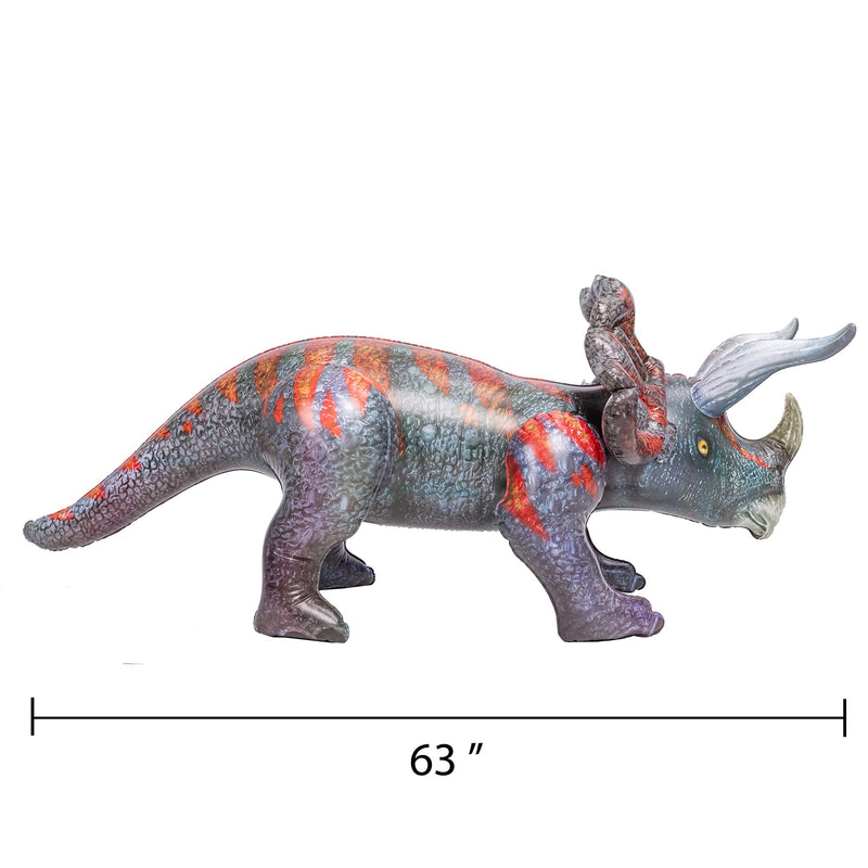 63" Inflatable Triceratops