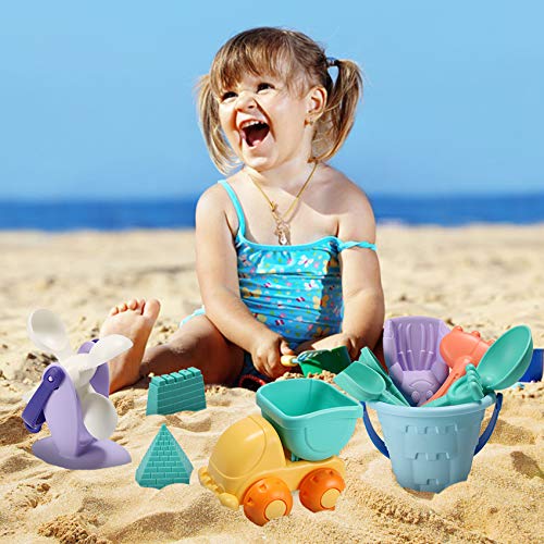 SLOOSH - Colorful Beach Toys with Mesh Bag, 24 Pcs