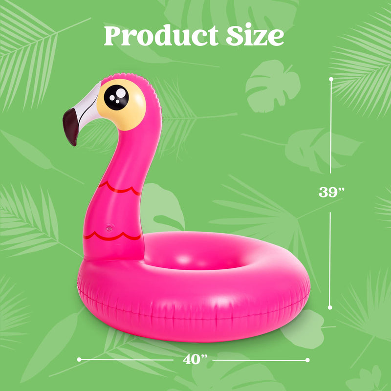 Sloosh - 39in Unicorn And Flamingo Pool Float Bundle, 2 Pcs