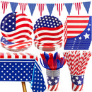 154Pcs July 4th Tableware Set, Serving 24 People