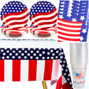98Pcs July 4th Tableware Set, Serving 24 People