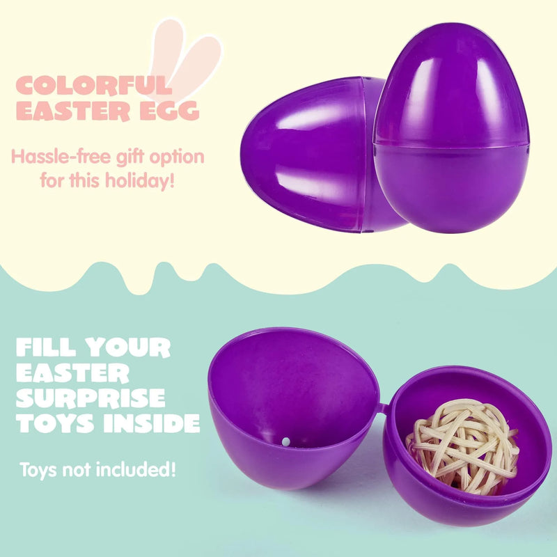 1000Pcs 3.15in Plastic Easter Egg Shells for Easter Egg Hunt